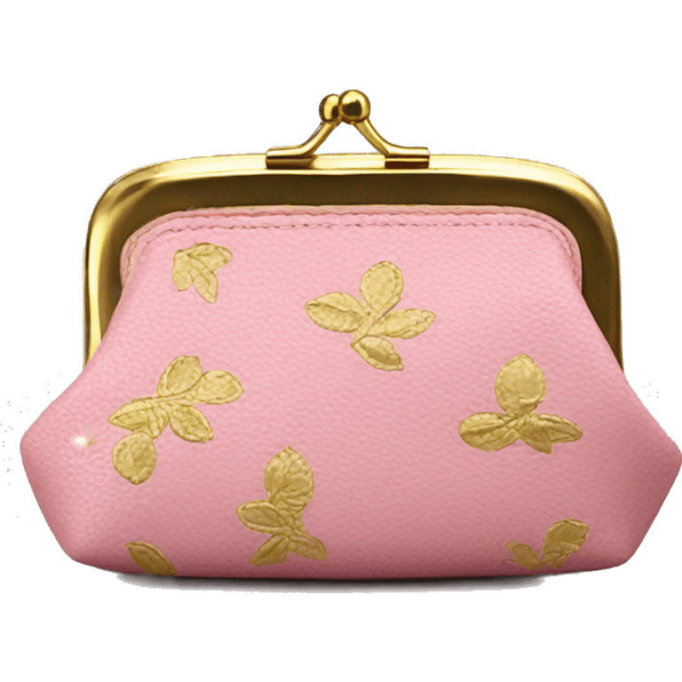 Gold and pink vintage coin purse  emoji