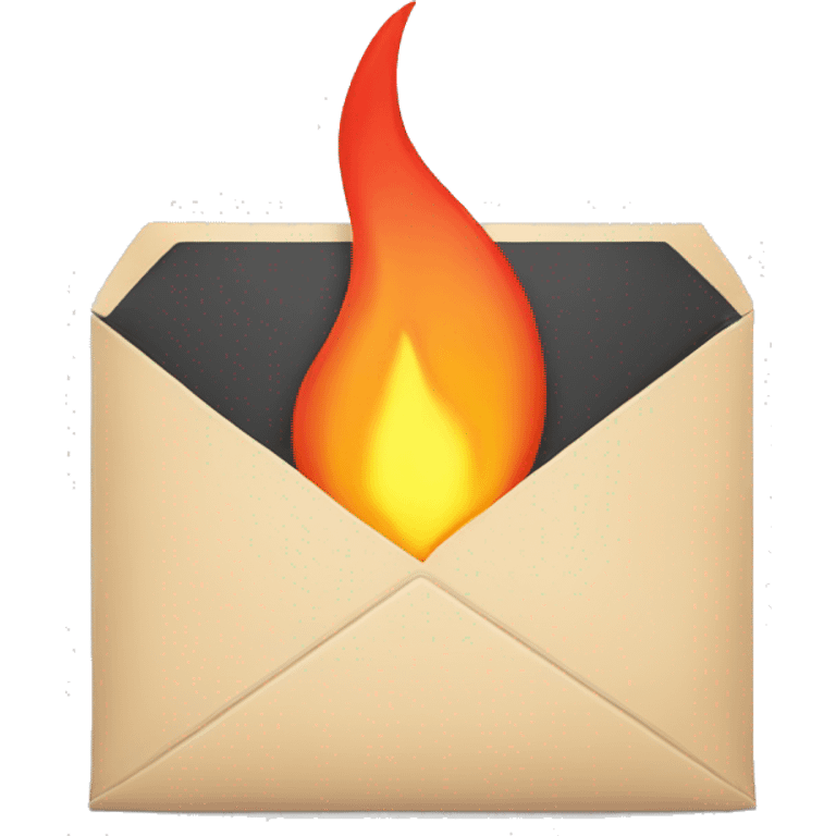 fire coming out of an open envelope emoji