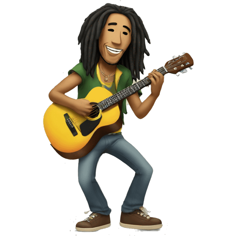 Bob marley with guitar emoji