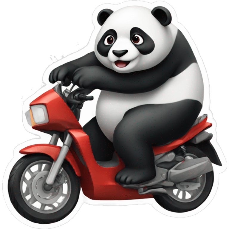 Panda on a buke emoji