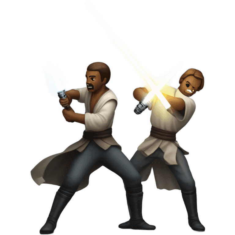 Lightsaber battle emoji