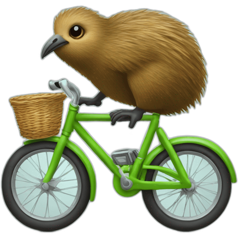 kiwi bird on a bike emoji