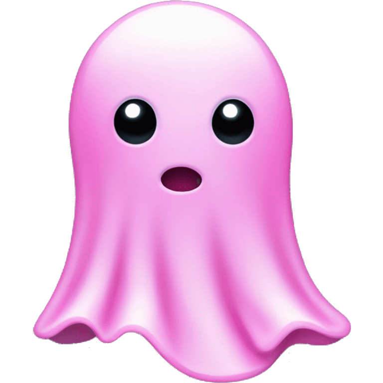 Cute pink ghost emoji