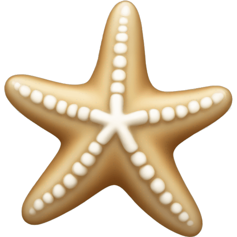 Beige and white starfish emoji