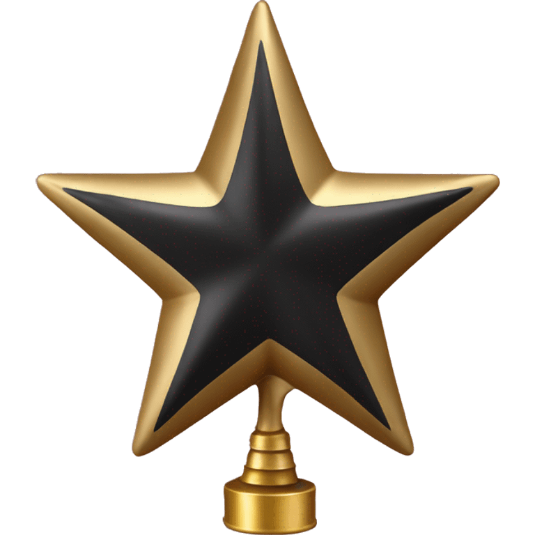 Realistic black,pink,and gold starr tree topper isolated.  emoji