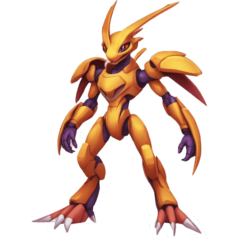  Cool Edgy Godly Futuristic Digimon-Fakemon-Genesect-Reptile full body emoji