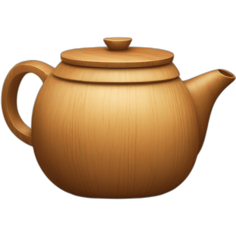 Teapot with wood emoji