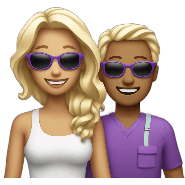 a white family vacation purple icon emoji