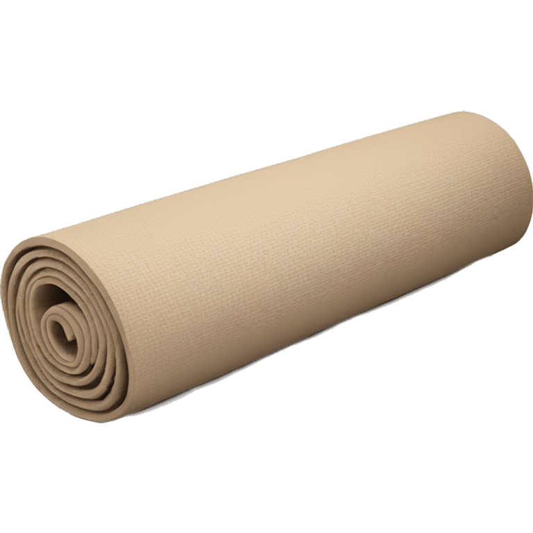 beige half rolled out yoga mat emoji