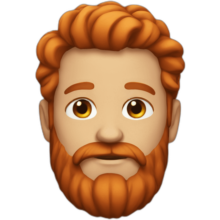 Red beard man strong emoji