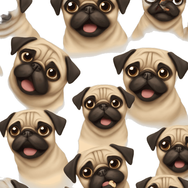 Funny pug emoji