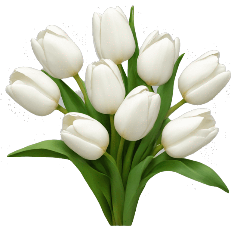 White tulips emoji