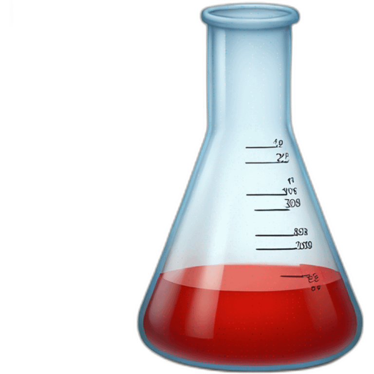 Red Erlenmeyer emoji