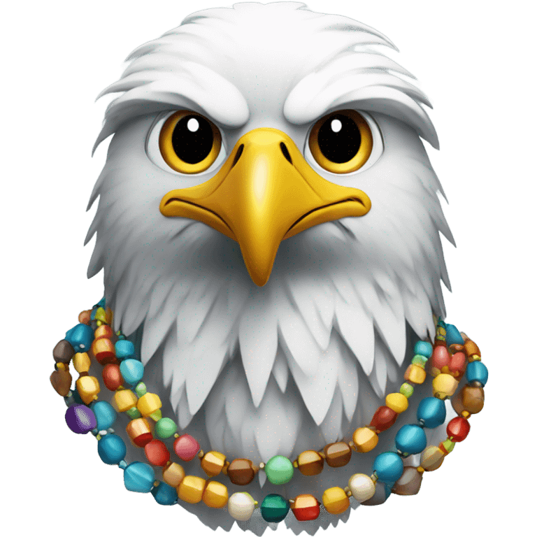 Eagle wearing beads  emoji