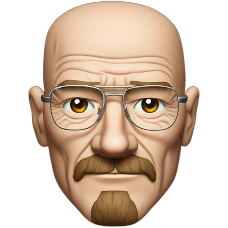 Bryan Cranston as Walter White from breaking bad making glass emoji