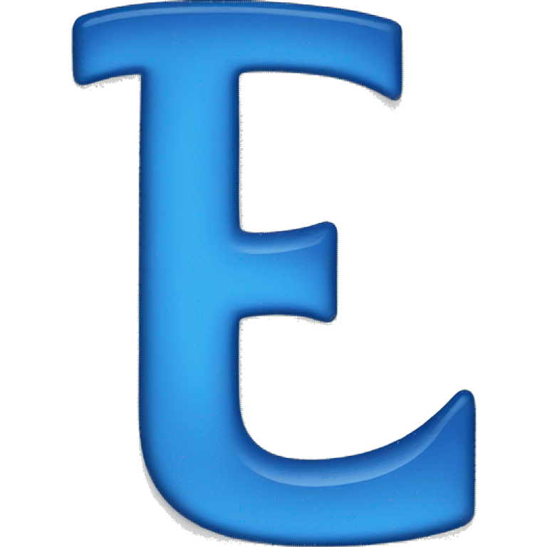 blue letter “E” emoji