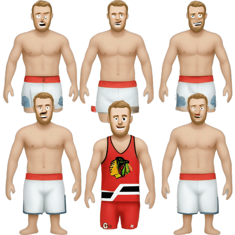 Jonathan Toews as beach bum emoji