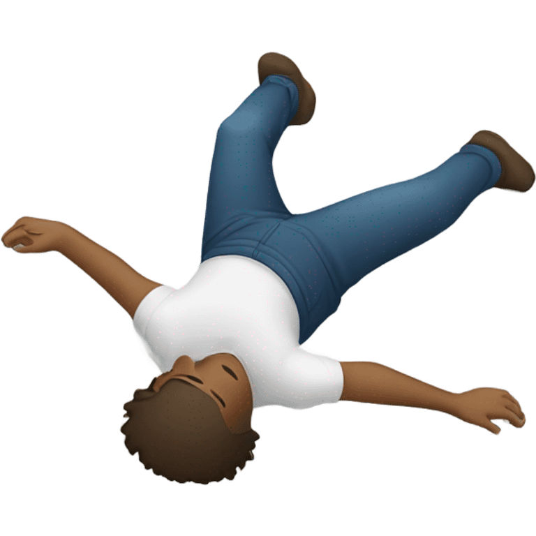 Person lying down with feet in air emoji