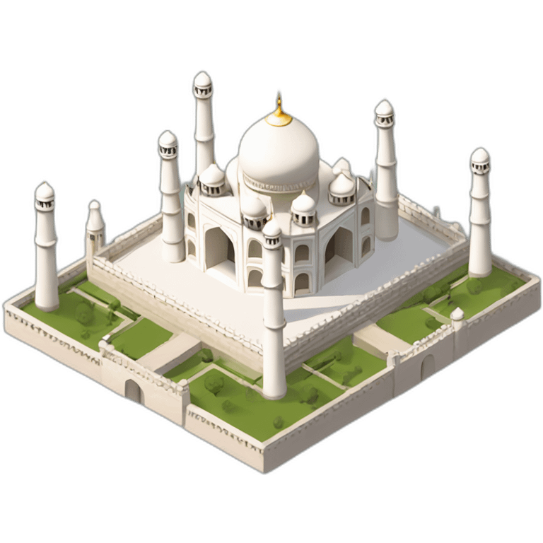 Taj mahal isometric emoji