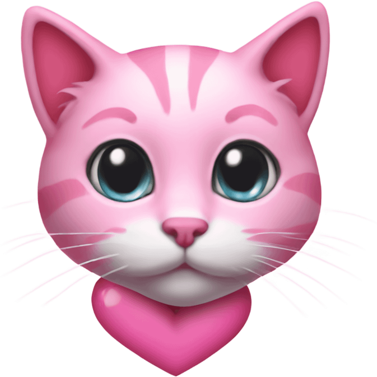 Pink kitty heart emoji