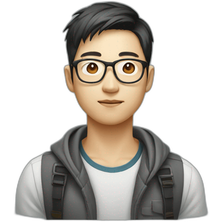 Korean web developer with glasses emoji