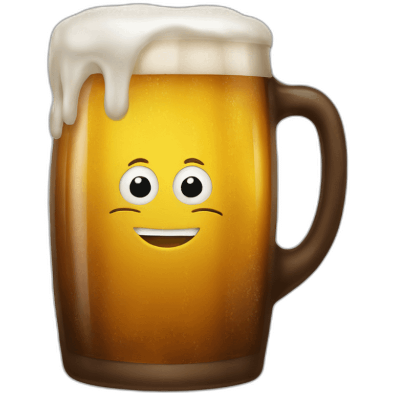 Chat buvant une bière emoji