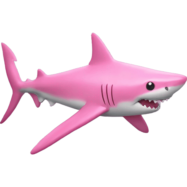 Pink shark emoji