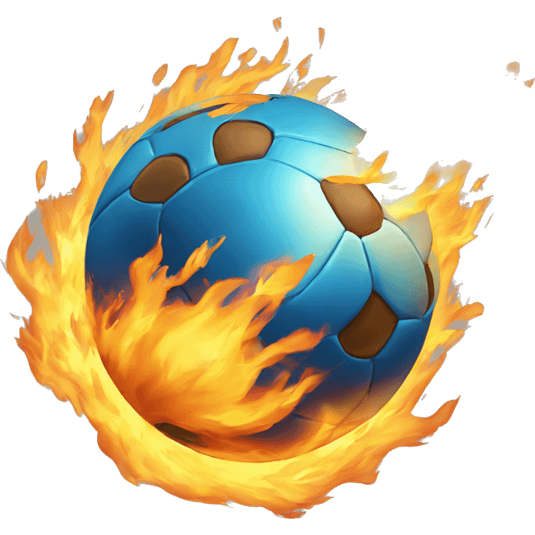 ball on fire flying through the air emoji