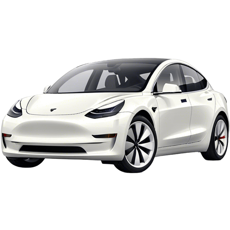 Tesla Model 3 - Tesla (Model Year: 2021) (Iconic colour: White) emoji