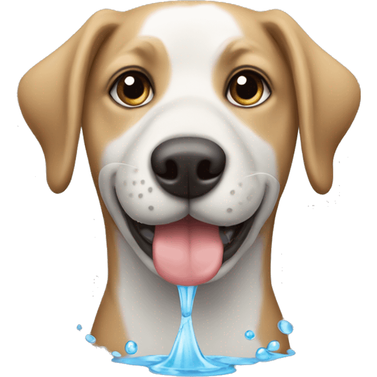 Perro con agua  emoji