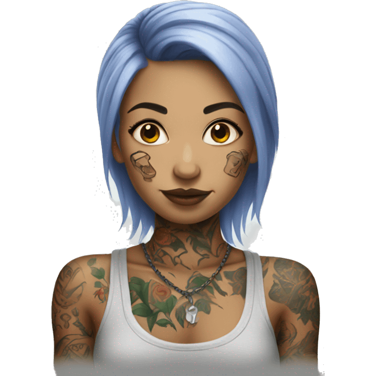 Tattooed girl emoji