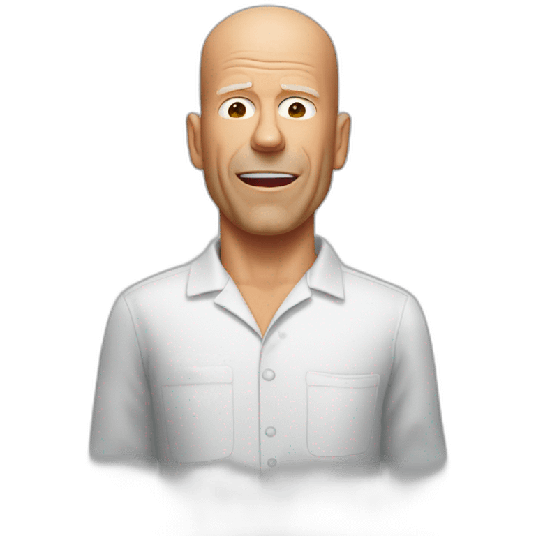 Bruce willis mange des lasagnes emoji