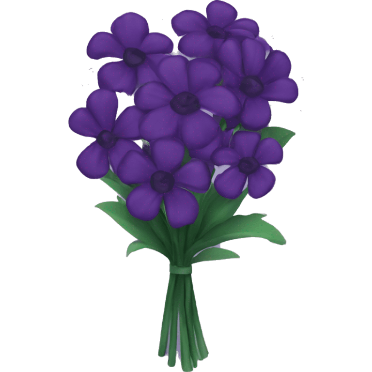 Dark purple flower bouquet emoji