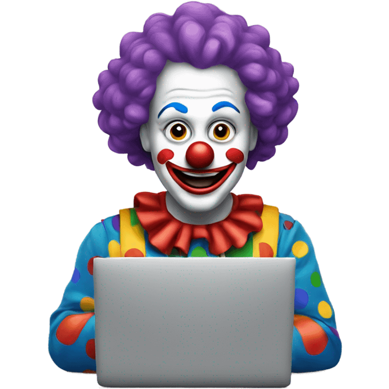 clown at the computer emoji