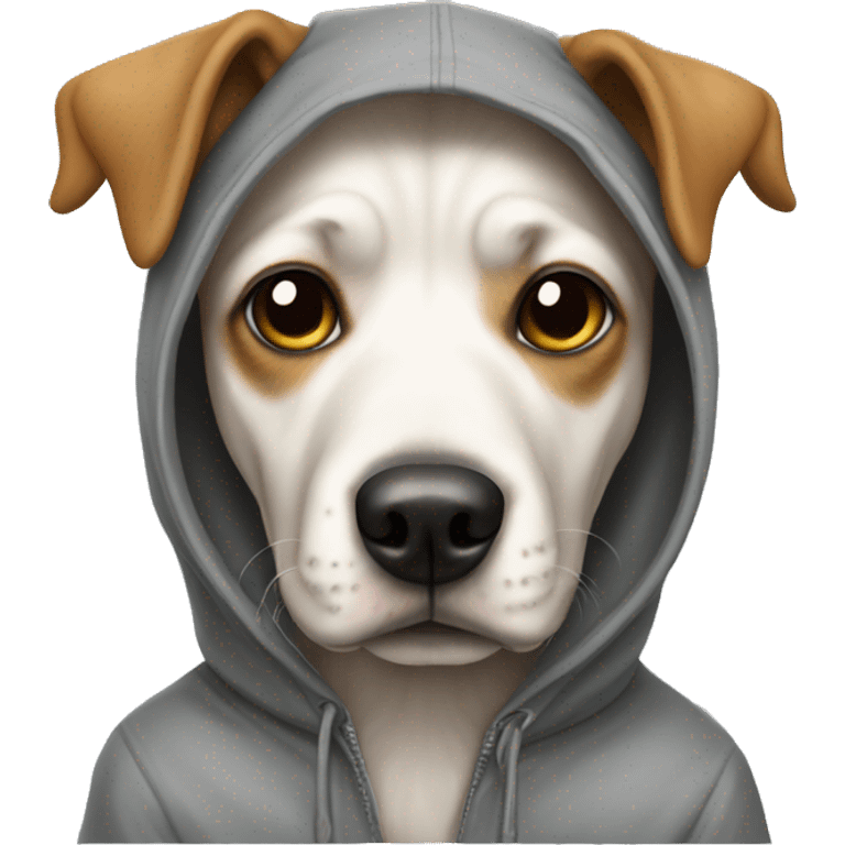 Dog with a hoodie emoji