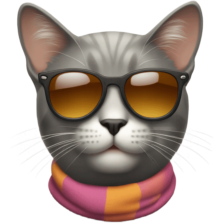 Cat with sunglasses emoji