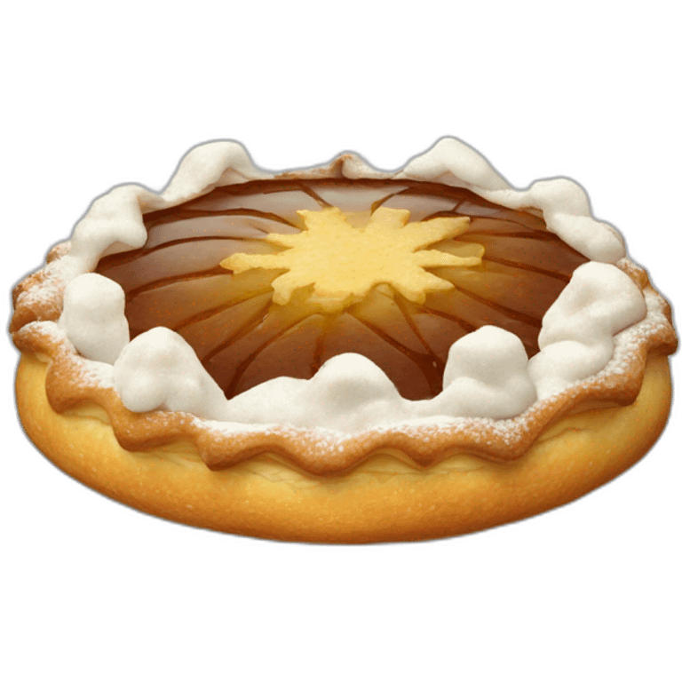 une galette des rois qui a froid emoji