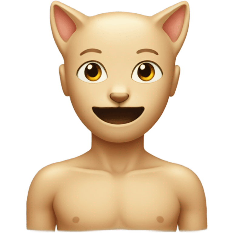 Human body cat head emoji