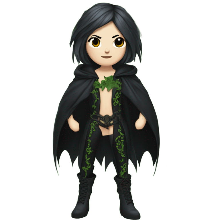 the morrigan gothversion green man vines style furr robe stylish boots emoji