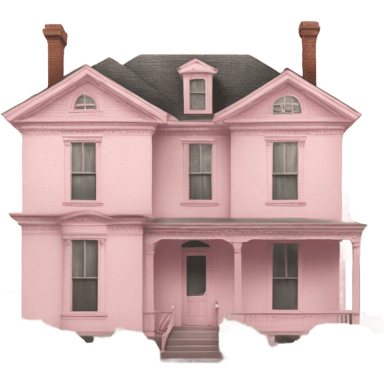 pastel pink 19th century house  emoji