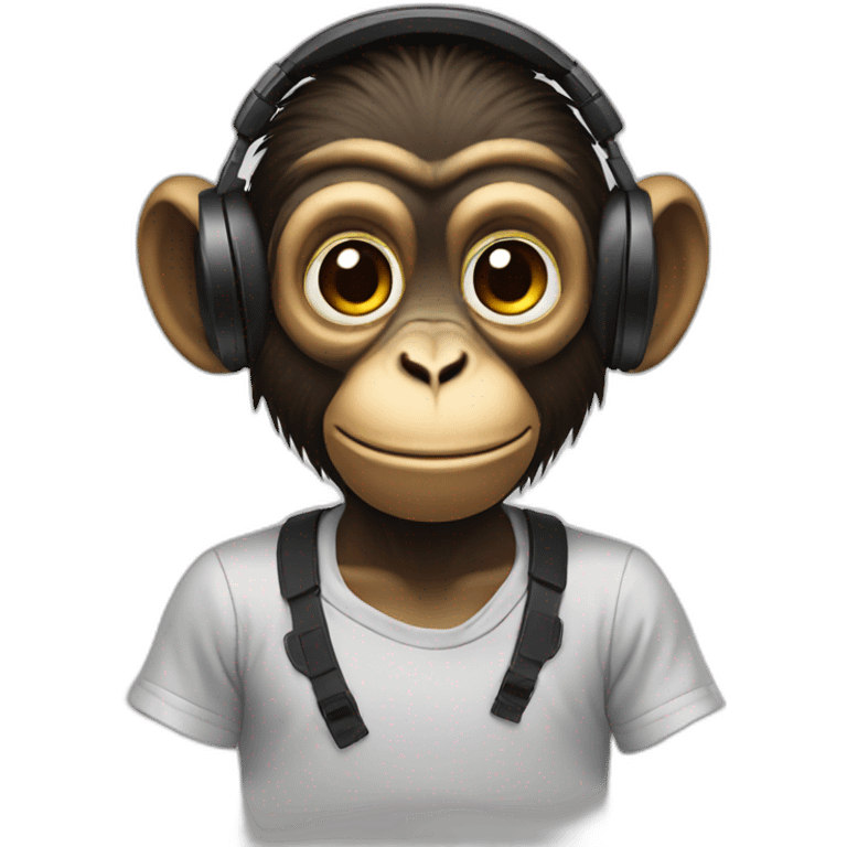 DJ monkey emoji