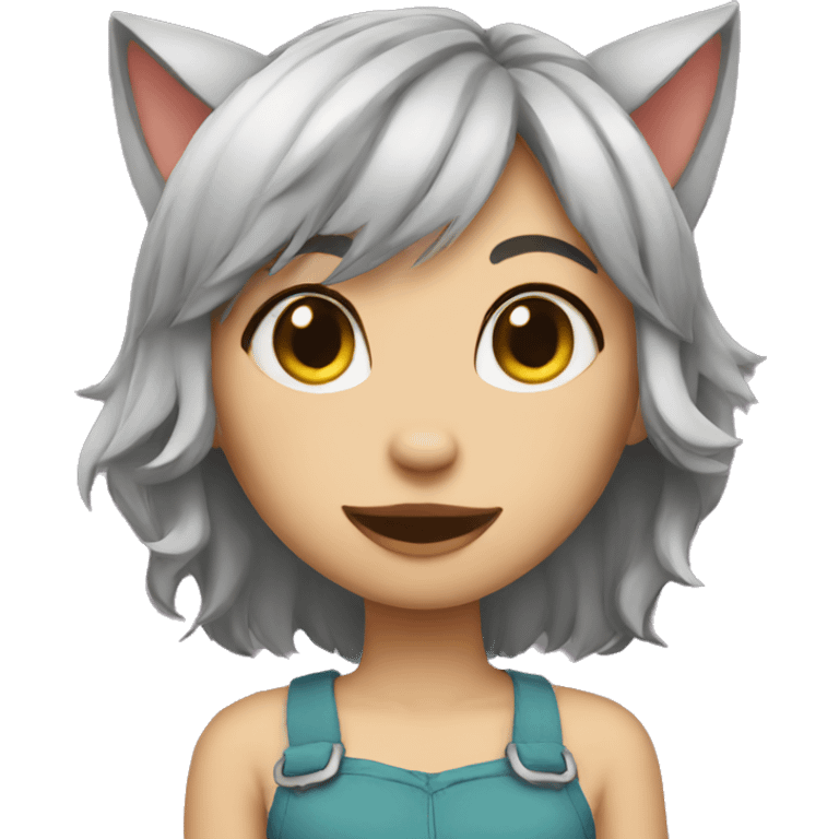 Cat girl emoji