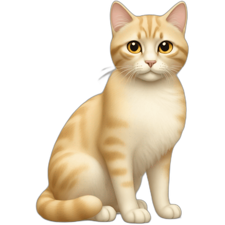 Elvis le beau chat beige emoji