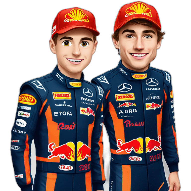 Max Verstappen with charles Leclerc emoji