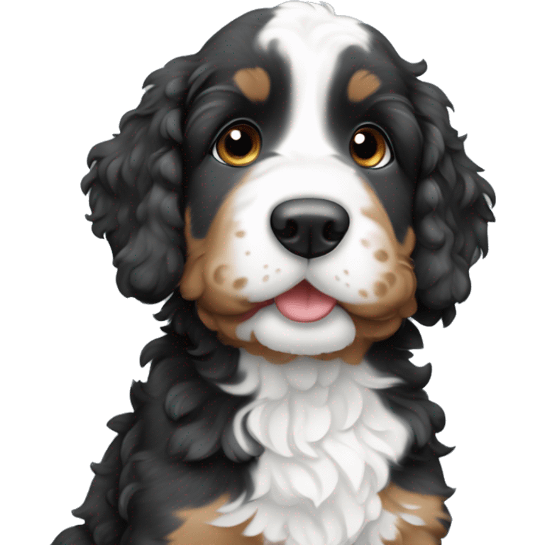 mini merle bernedoodle puppy emoji