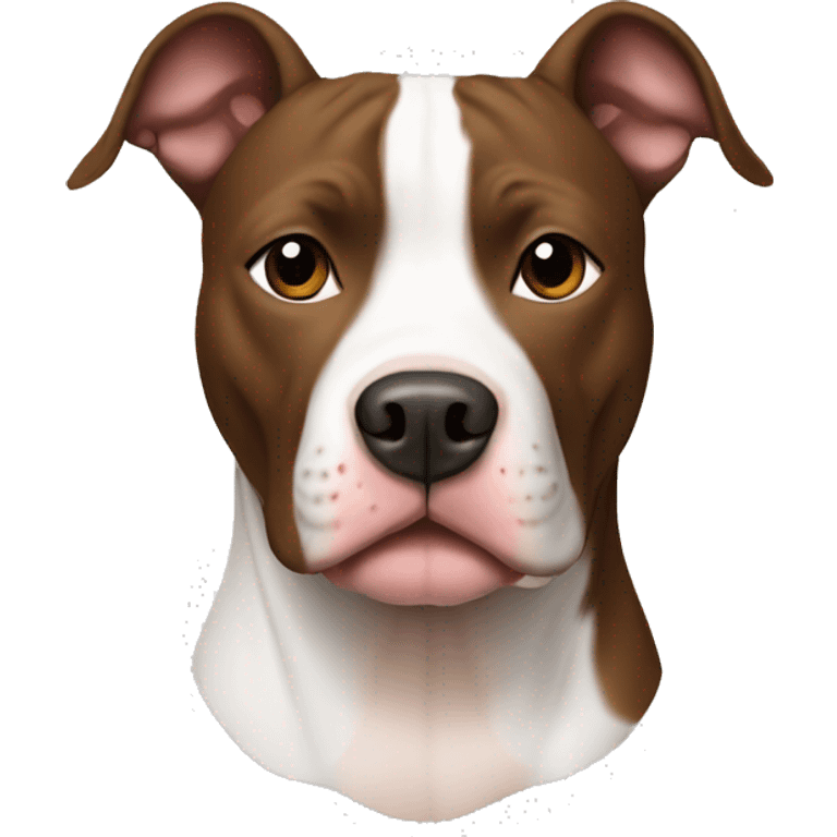 brown and white pit bull emoji