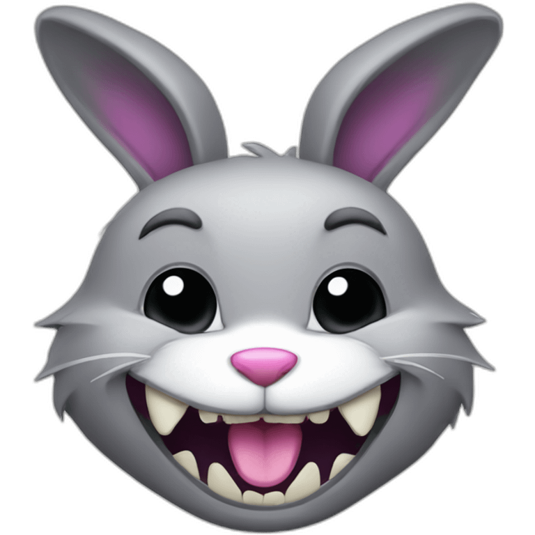 bunny with fangs emoji