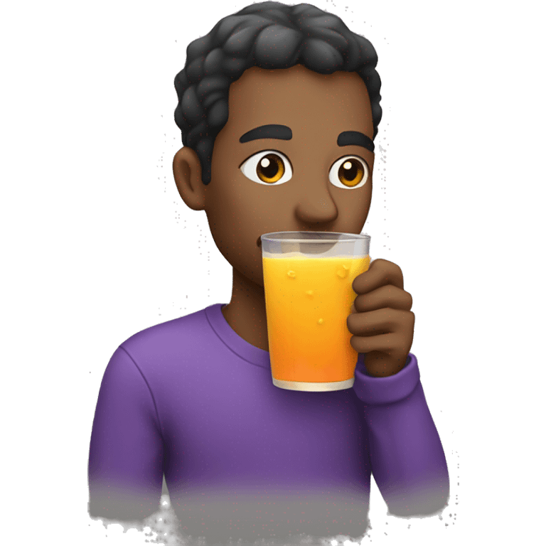 a person drinking juice emoji