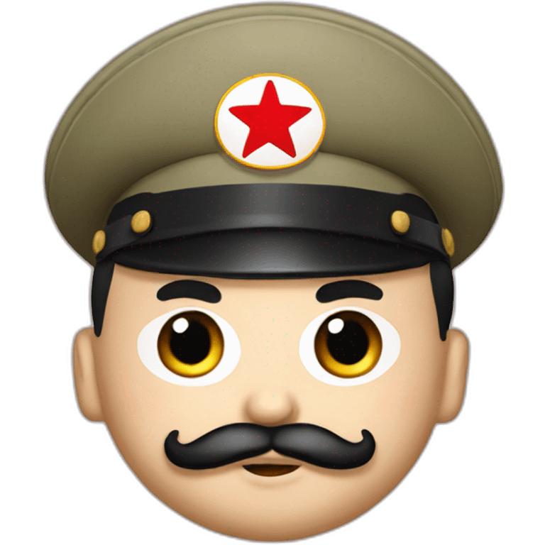 kim jong un with a moustache, dictator emoji