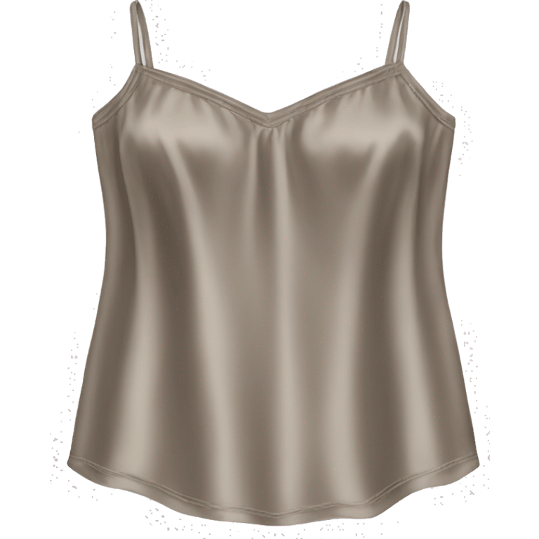 Realistic Isolated taupe silk camisole.  emoji